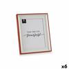 Photo Frame Crystal Red White Plastic (2.5 X 31.2 X 26 Cm) (6 Units)