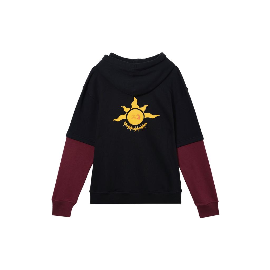 Nike Свободная посадка, искусственная двухсекционная толстовка с логотипом и длинным рукавом на флисовой подкладке, мужская толстовка с капюшоном, черная DV1598-010