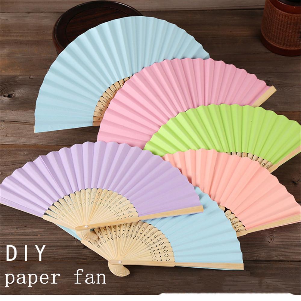 Portable Wedding Party Hand Held Folding Chinese Style Paper Fan