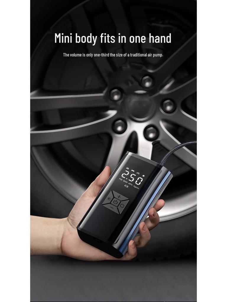 Беспроводной цифровой автомобильный насос высокой мощности с дисплеем