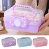 Ящик для хранения заколок большой емкости, складной органайзер для аксессуаров для волос для детей и девочек