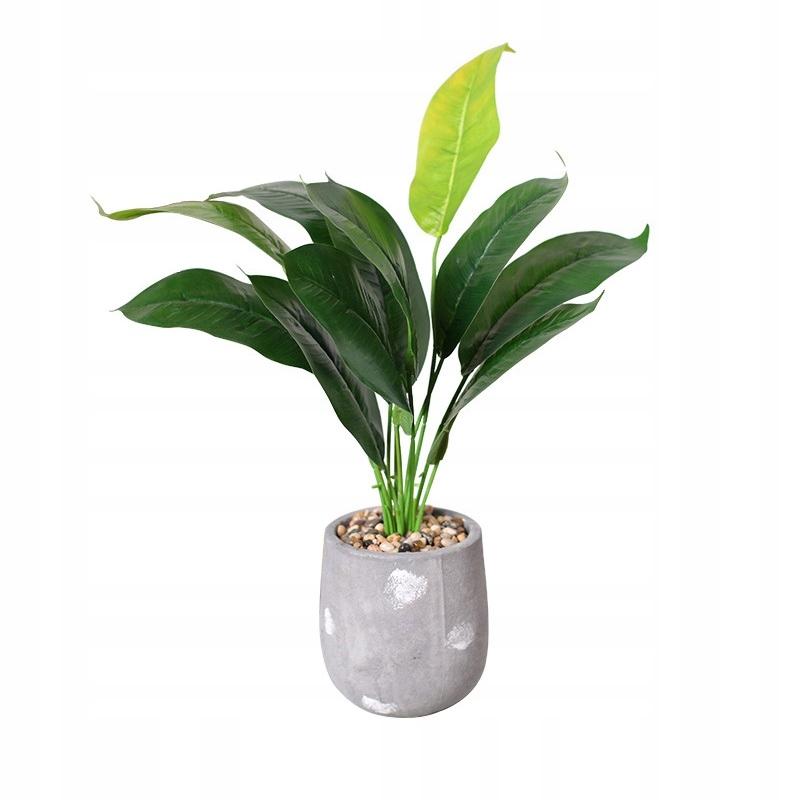 Artificial Potted Plant Realistic 45Cm Spathiphyllum For Home Office