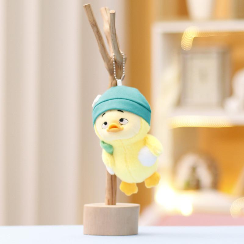 Rabbit Panda Keychain Cute Cartoon Girl Backpack Decorative Pendant Plush Doll