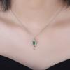 New S925 Silver Necklace Female Korean Trend Pure Silver Temperament Clavicle Chain Elegant Cultivation Emerald Pendant