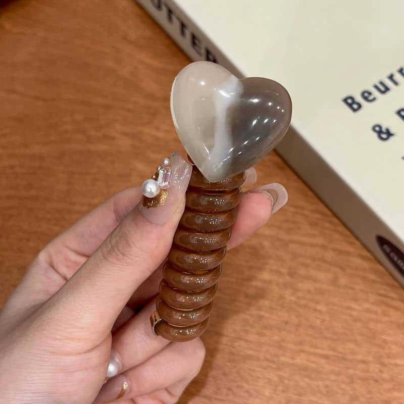 Эластичные резинки для волос для женщин и девочек, однотонные резинки для волос, спиральная катушка, резинка, хвостики, веревка для головы, аксессуары для волос