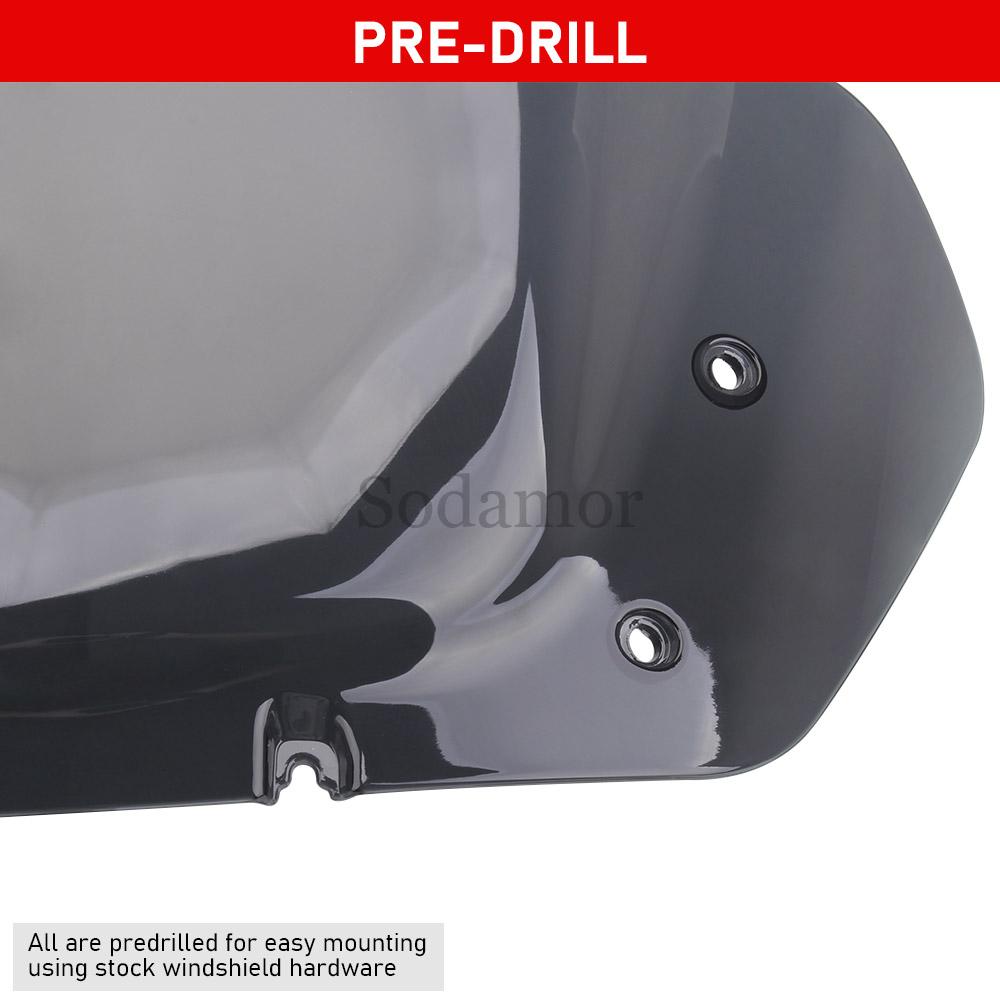 Motorcycle Accessories 14"  ABS Plastic Windscreens Smoke Windshield Fit For Harley Street Glide FLHX/I models 2024 2025 -later