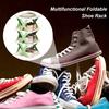 Convenient Folding Organizer Corrosion-resistant Narrow Shoe Organizer Bedroom Accessory Shoe Shelf