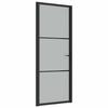 VidaXL Porte intérieure 83x201,5 cm Noir Verre mat et aluminium 350553