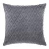 Coussin Losanges Flanelle Gris Ardoise 40x40cm - Atmosphera Createur D'interieur