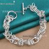 West Lake Braided Silver Ring OT Buckle Bracelet