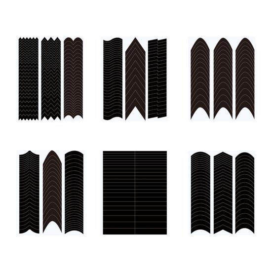 5 шт. наклейки для ногтей самоклеящиеся съемные водонепроницаемые различные формы легко наносятся для украшения ногтей гладкий французский