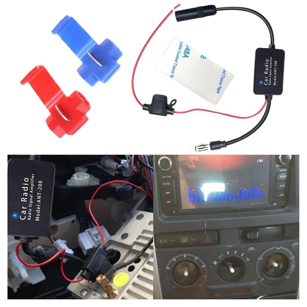 Car Radio Antenna Booster - Car FM Radio Antenna Signal Amplifier - Car Antenna