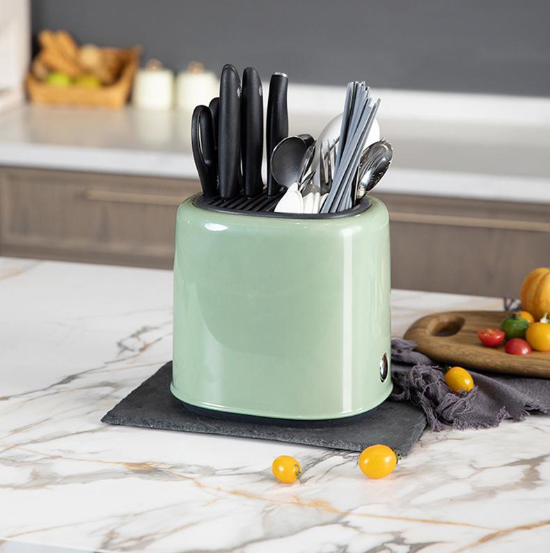 Multifunctional Kitchen Knife Holder with Removable Chopstick Container and Storage Rack for Organizing Knives and Kitchen Utensils
