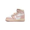 Air 1 Retro High OG TD Размытые розовые детские кроссовки Атмосфера Белый Муслин FD2598-600