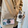Luxury 3d Retro Camrea Crossbody Lanyard Phone Case For Iphone 14 13 12 11 Pro Max Stylish Leather Strap Shockproof Soft Cover