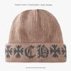 Women's Warm Knitted Wool Hat with Earmuffs for Autumn and Winter - Korean Style, Versatile, Large Head Circumference
