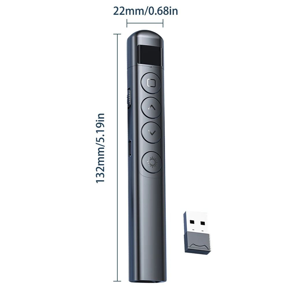 LCD Display Laser Slide Pointer Sensitive Control Presentation Clicker Powerpoint Slides