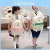 Unisex Kids Lightweight Nylon School Backpack With Stitching Details For Outings And Learning