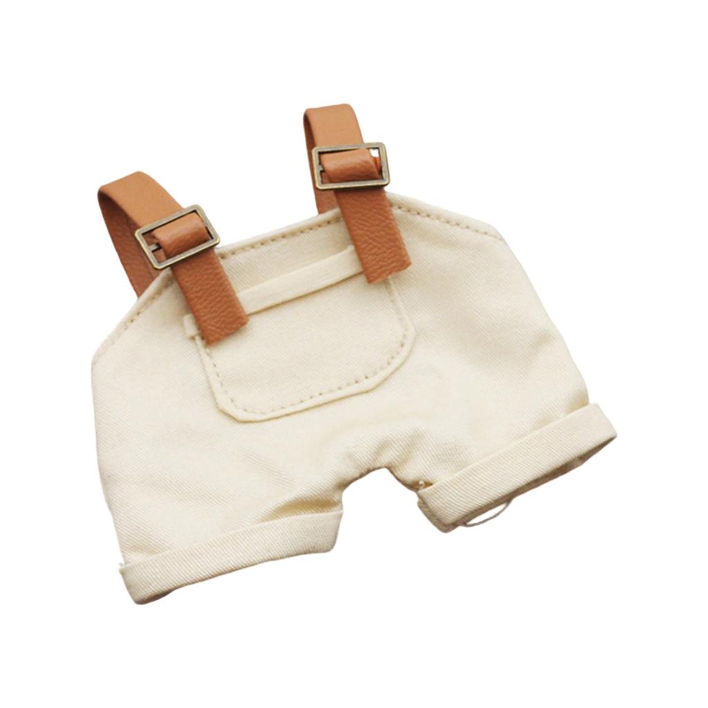 17Cm Cotton Doll Pocket Overalls For Labubu Figure Doll Plush Doll Soft Fabric Display Dressingup Accessories Outfit