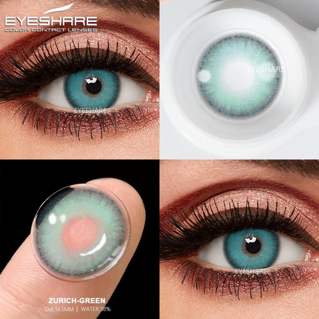 Eyeshare 2 шт = 1 пара цветных контактных линз для глаз, голубые цветные линзы, красные линзы, натуральные линзы на год 14,2 мм