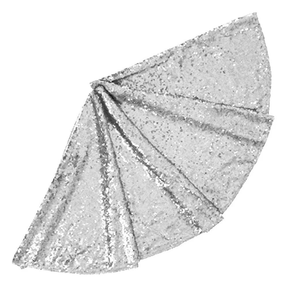 1 шт. Рождественское золотое и красное украшение юбки для елки с пайетками, юбка для рождественской елки, украшение для рождественской елки, нижний фартук, юбка для елки