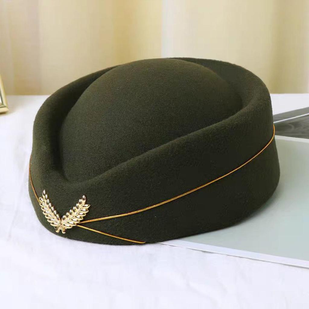 Vintage Beret Stewardess Hat Imitation Wool Versatile Painter Hat Female British Celebrity