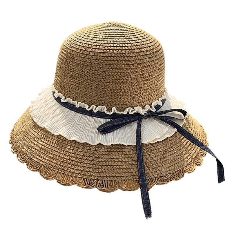 Butterfly Bow Sun Hat For Beach Vacation With Wide Brim And Breathable Material