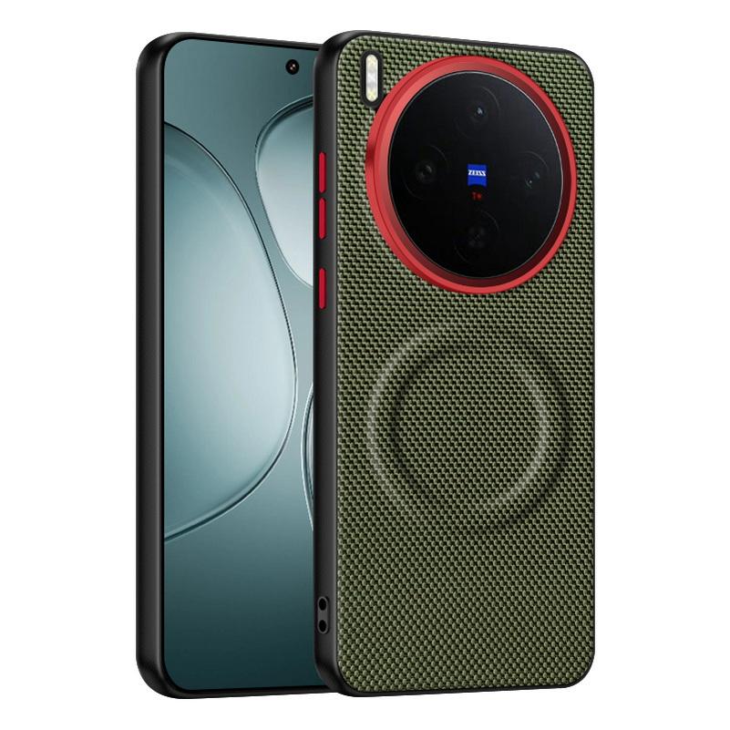 Магнитное кольцо с красным кругом, приподнятое для защиты корпуса, для VIVO X300 Pro x300 X200 Ultra X200s X200 Pro IQOO 15