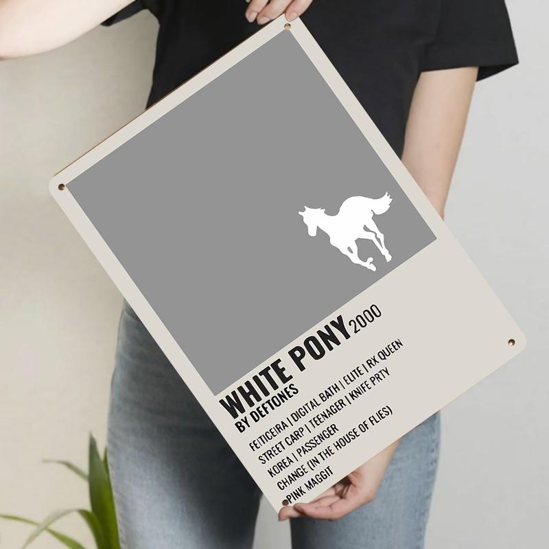 Deftones White Pony Album Cover Metal Wall Art  Music Decor for Bedroom Living Room