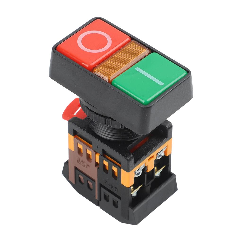 Red Green Dual Button Switch With Light APBB 22 25N AS 22 25N PPBB 30N Plastic Dual Key Dual Position With LED Button Switch