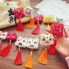 1 шт. подвесные плюшевые игрушки мультфильм с кисточками кукла-талисман удачи китайский стиль танец льва кулон плюшевые подвески