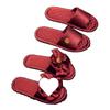 Wedding Slippers Festive Red a Pair of Couples Bridal Wedding Shoes Summer Light Luxury Newlyweds High-end Wedding