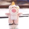 Ins Cute Pink Bear Pendant Plush Toy Doll Girl Heart Bear Bag Hanging Keychain Women
