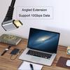 Cablecc 10 Гбит/с 100 Вт Удлинительный кабель USB Type C «папа-мама» угловой для ноутбуков 2 м 3.1 USB-C вверх/вниз,