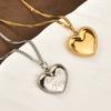 Shaped Beautiful Heart Titanium Steel Necklace For Trendy Women With Adjustable Length Options