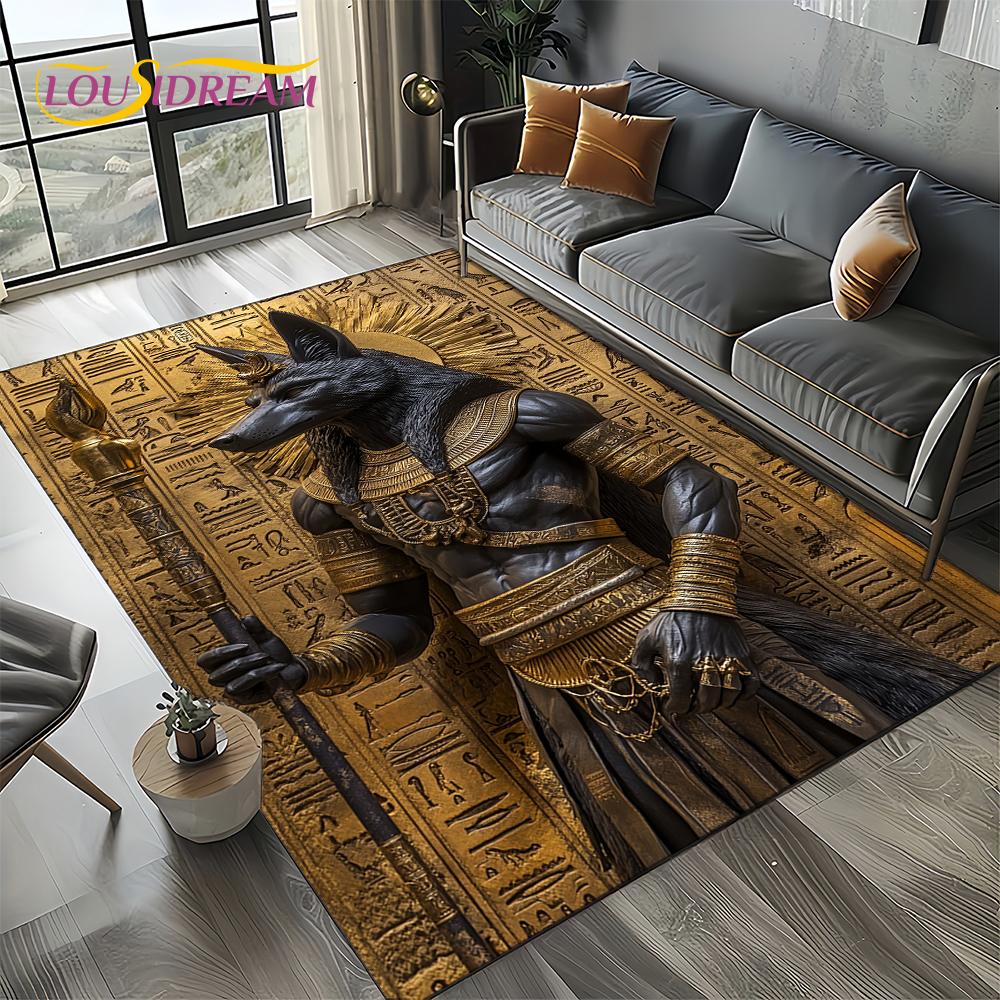 Древний Египет Смерть Анубис Фараон Гор Мифология Ковер Коврик для Гостиной Спальни Дома Дивана, Ковер Нескользящий Коврик для Пола