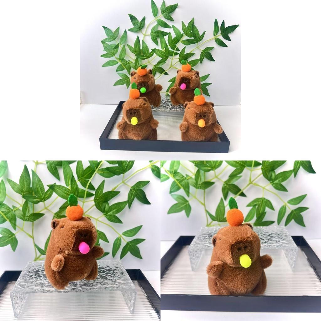 Capybara Colorful Bubble Plush Keychain Stuffed Animal Doll Pendant Decoration