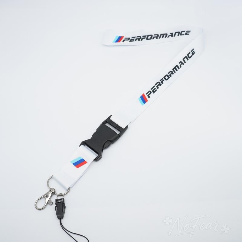 Lanyard Nylon Car Emblem Keychain Work Card ID Cell Phone Keyring for BMW m Performance e90 e60 e46 Car-Styling accessories hkdf39