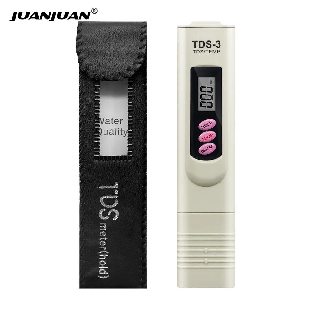 Цифровой фильтр чистоты воды TDS-метр LCD-дисплей TDS-тестер 0-9999 PPM Температурный стилус Для гидропоники Аквариумов Скидка 10%