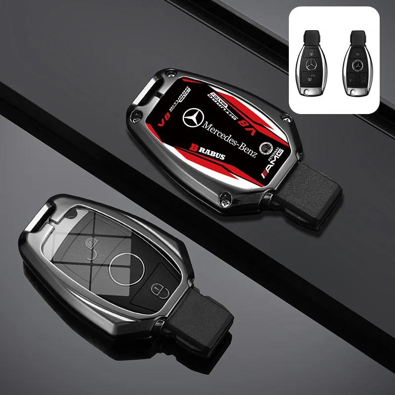 CQZ1 Car Racing Style Design Key Case Cover Shell Auto Accessory For Mercedes Benz A B C S Class AMG GLA CLA GLC W176 W221 W204 W205