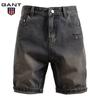 Gant 2025 Summer Embroidered New Product Starry Sky Pattern Denim Shorts for Men, Retro Straight Five Leg Shorts for Men