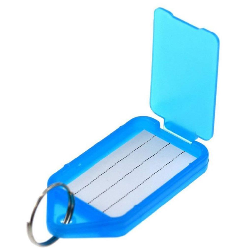 10Pcs Plastic Transparent Clamshell Key Tag Classification Label