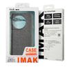 IMAK Ruiyi Series for Oppo Reno15 5G (Global)/Reno15c 5G (China) Case Fabric Texture Leather + PC Phone Back Cover