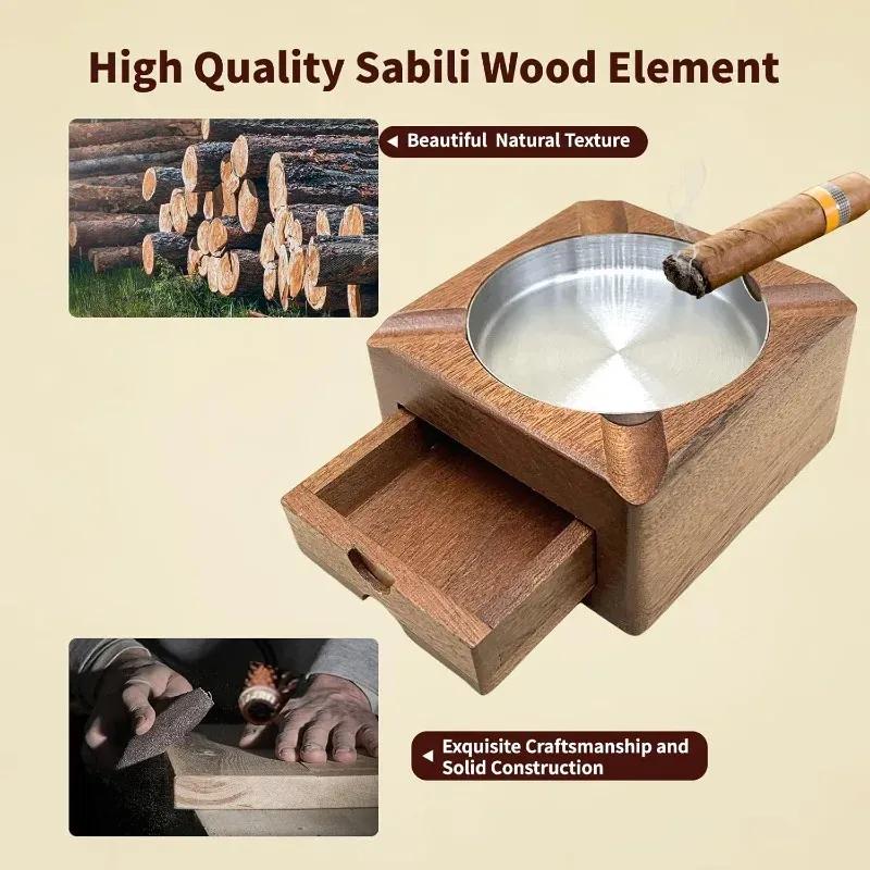 Деревянная пепельница для сигар, Мужская уличная пепельница для сигар, Аксессуары для сигар, Мужские аксессуары для виски