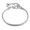 New Arrival Vintage Silver Plated Charm Bracelets European Style Black Snake Chain Fit Diy Brand Bracelets For Women Jewelry