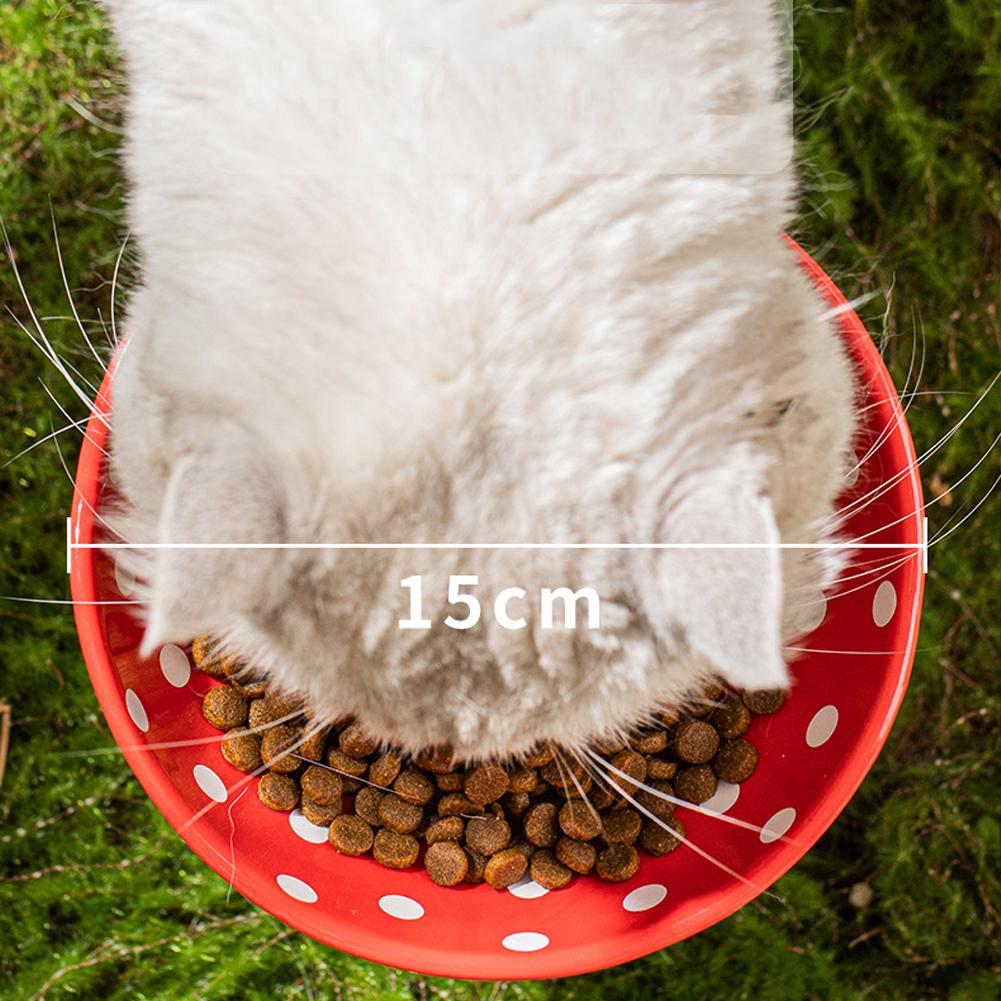 Миска для корма для домашних животных, ванночка для птиц, керамическая миска для кошек, поднятая наклоненная, принадлежности для кормления щенков для защиты от черного подбородка, естественное и удобное питание