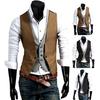 Однобортный костюм с v-образным вырезом, жилет, отличное мастерство, искусственный двухсекционный мужской деловой жилет, рабочая одежда
