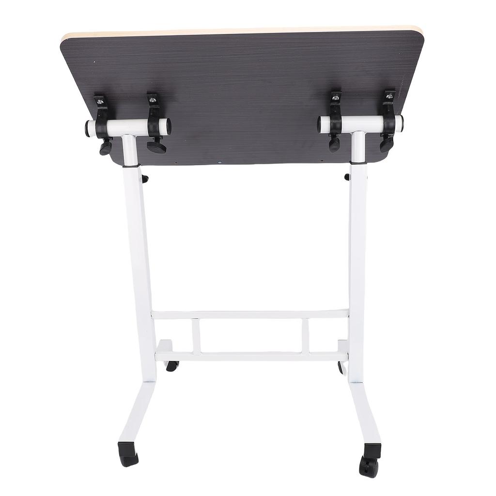 Mobile Standing Desk with Wheels Height Adjustment Folding Portable Rolling Laptop Desk for Home Bedside  