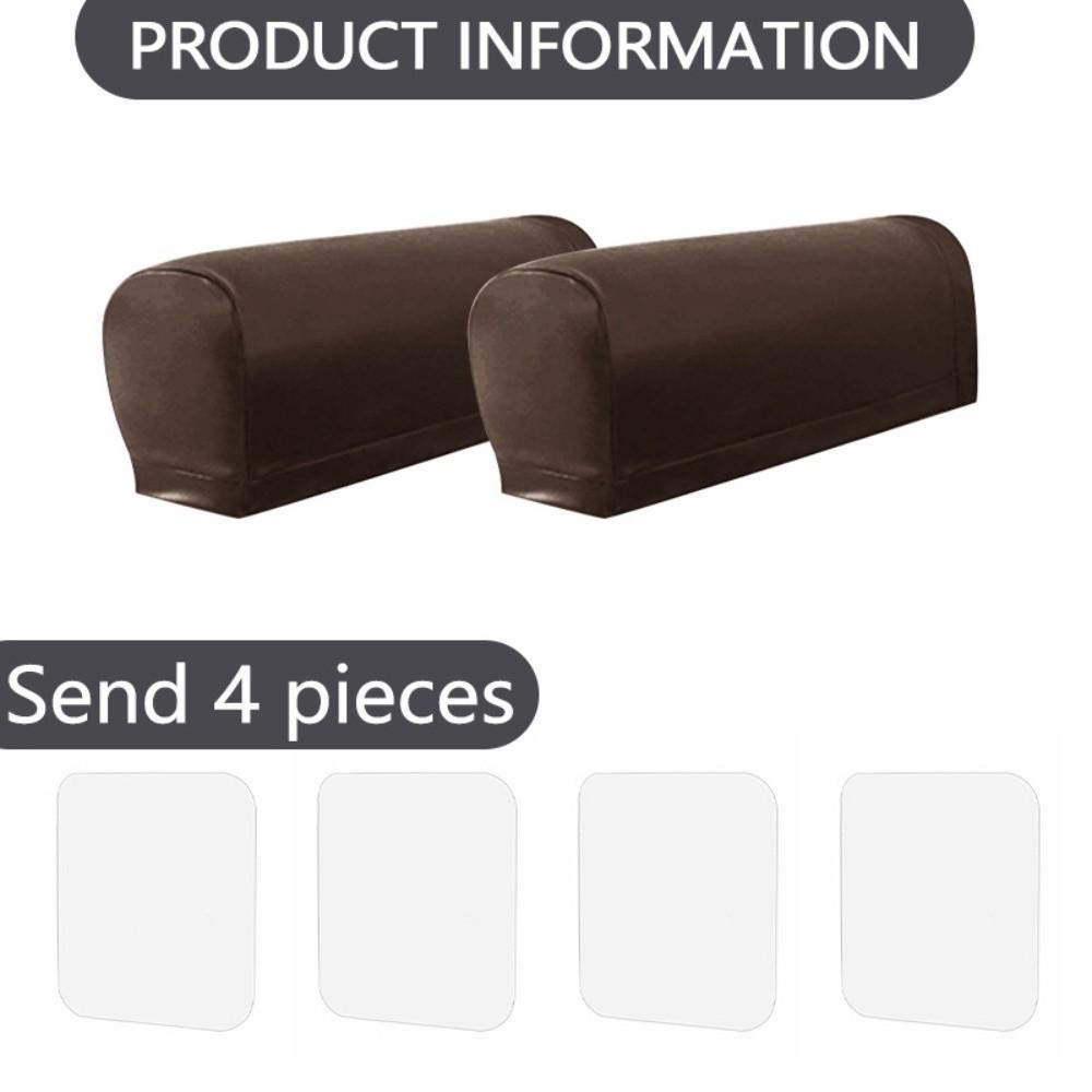 Stretchable Stretch PU Cover Non-slip Faux Leather Cover Non-Slip Armrest Towel Living Room Use