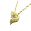 [Q1488] - Handmade Gold 'Fox' Necklace - 10x8 Mm